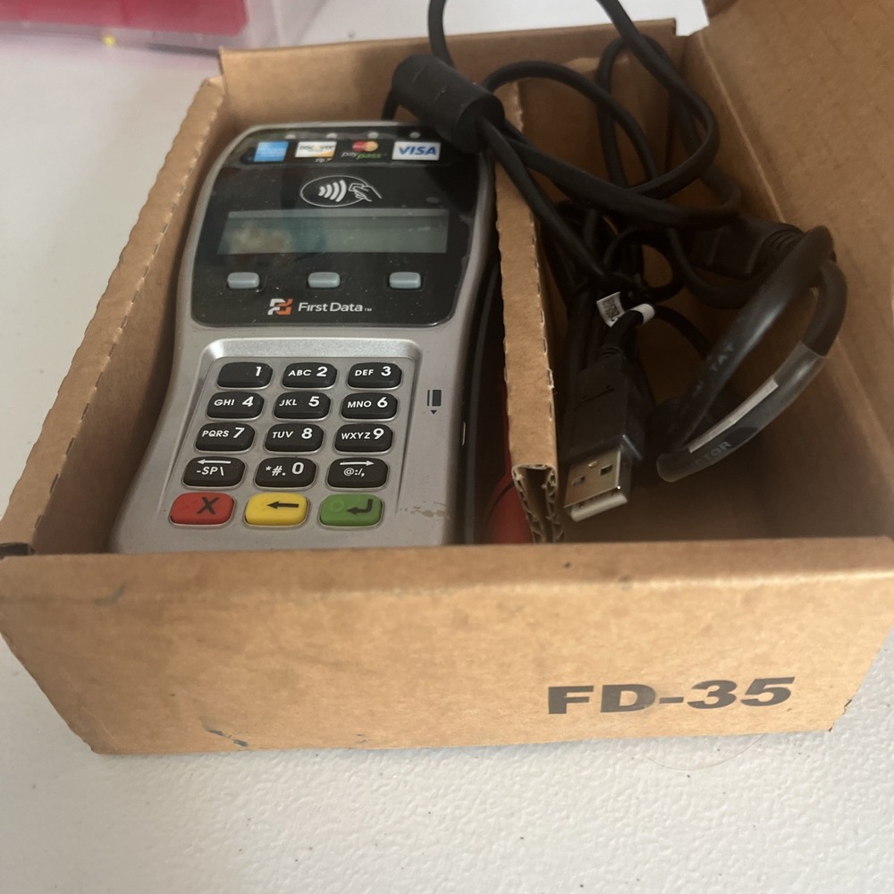 OB First Data FD-35 Pin Pad Credit Card Reader