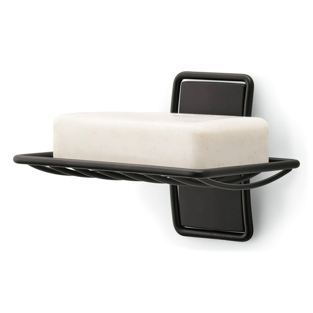 Bath Soap Dish Matte Black Bathroom Organization Rust Resistant