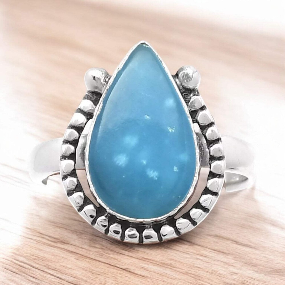 Smithsonite Solid 925 Sterling Silver Ring 8