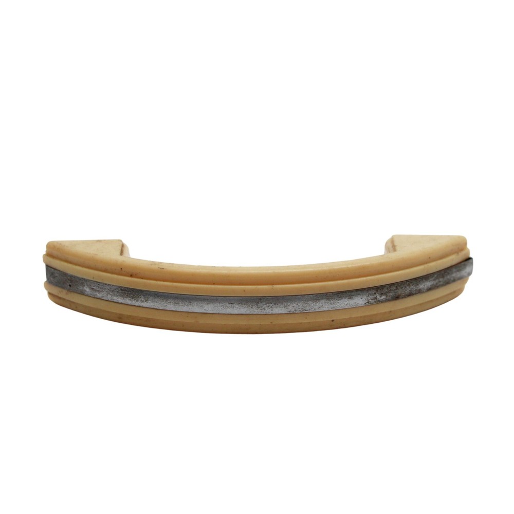 Vintage 4 in. Plastic Art Deco Pale Tan Bridge Drawer Pull