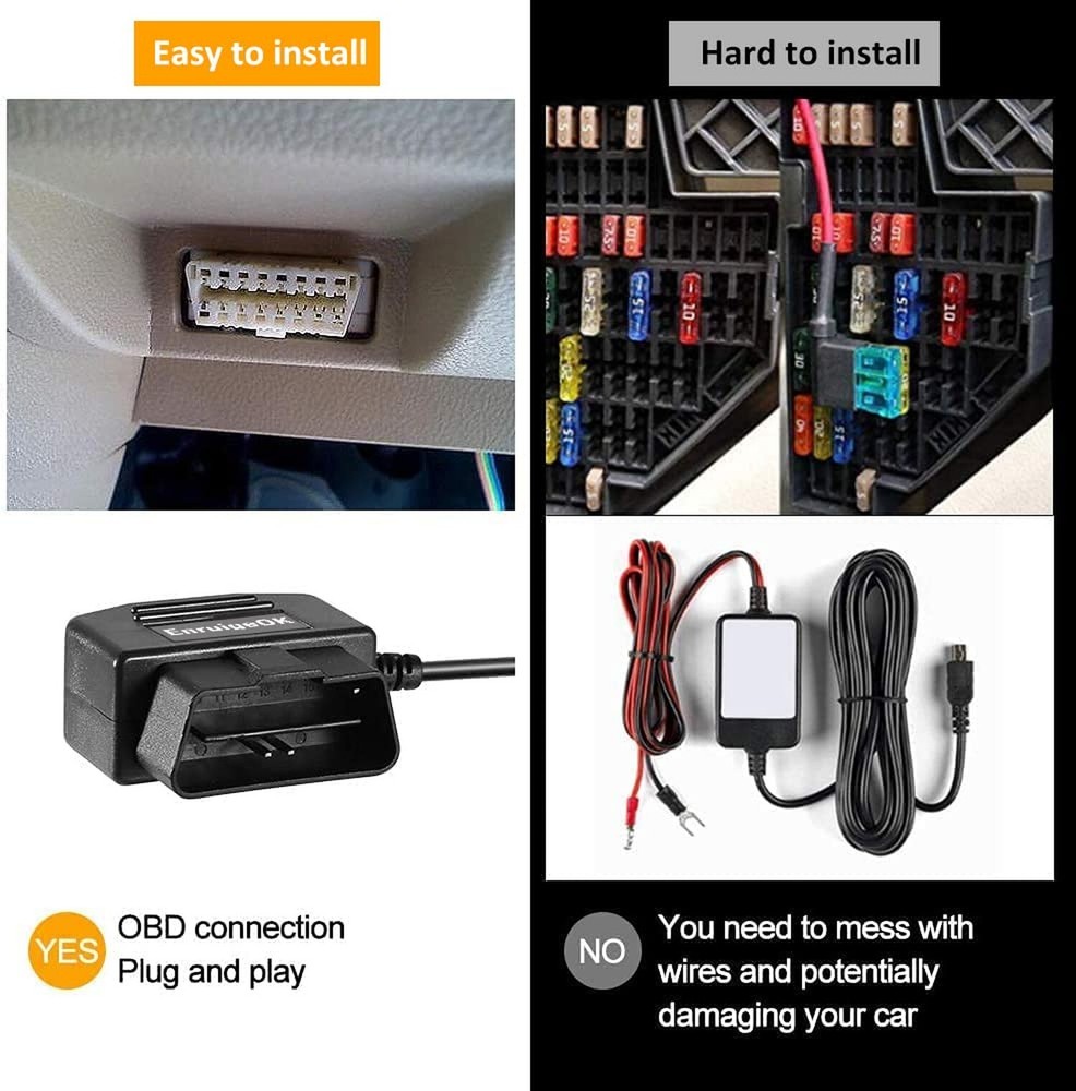 Universal OBD to USB-C Type-C 12V Output Power Cable Compatable for Ring Car ...