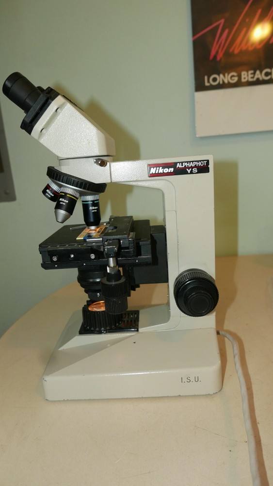 Nikon YS-T Microscope + 3 Objectives Fine Focus Issue so AS IS    YS