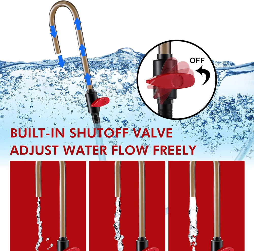 Aquarium Fish Tank Hook Water Changer, with Flow Switch, Quickly and Efficiently