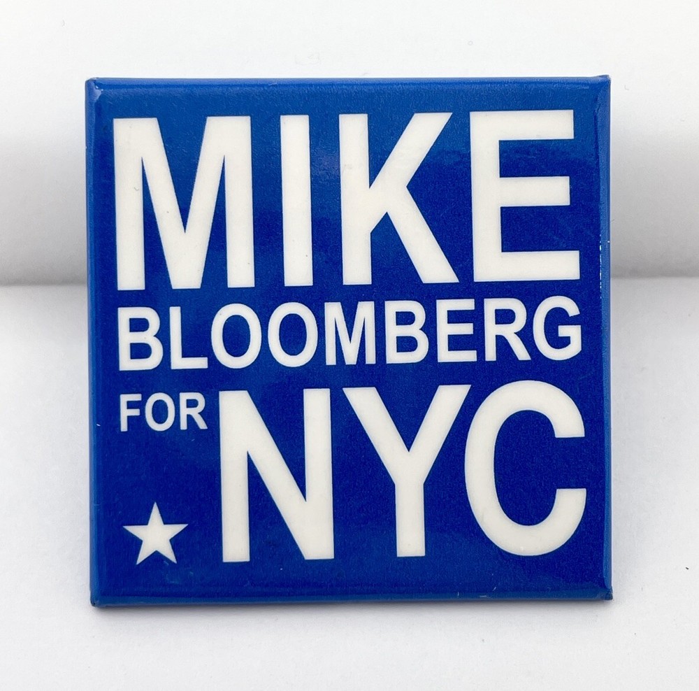 Mike Bloomberg For NYC Mayor 2005 Campaign Pinback Button