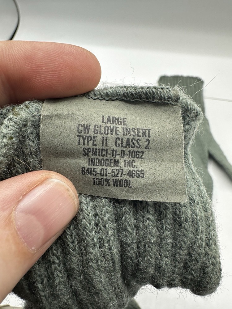 Military CW Cold Weather Glove Inserts – Type II Class 2 – Size Large