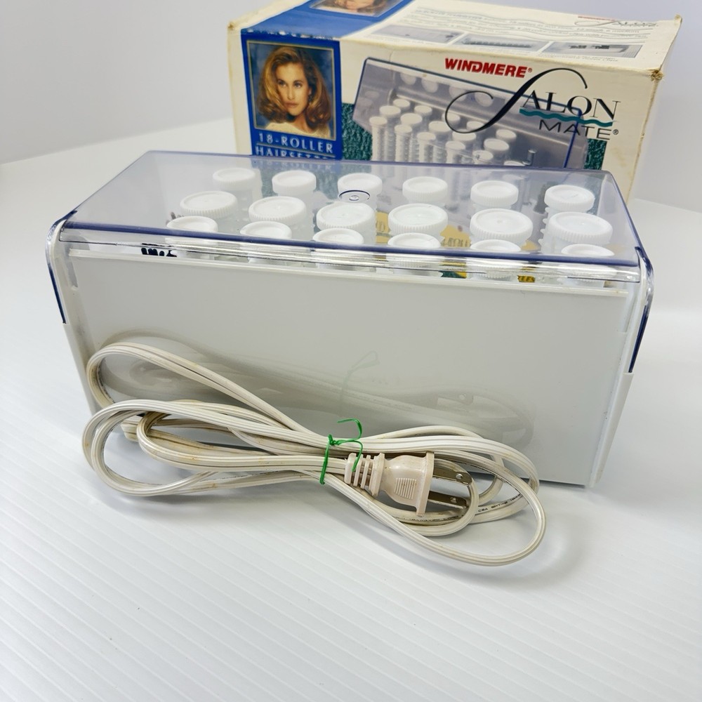 Windmere Salon Mate Hot Roller 18 Curlers Includes 7 Large/13 Small Clips Tested