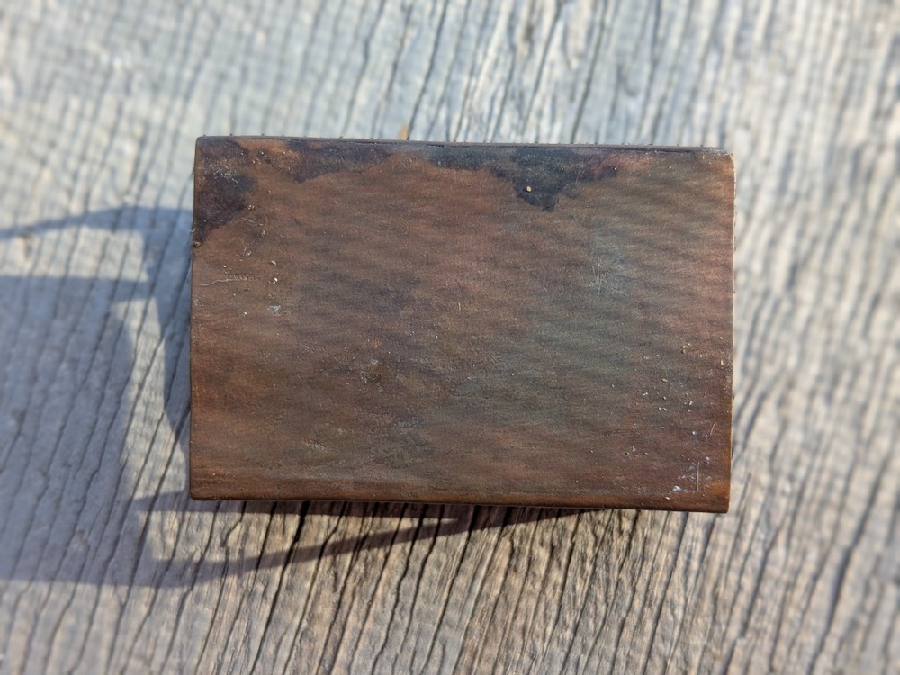 Antique Copper with Gemstone Top Matchbox Holder