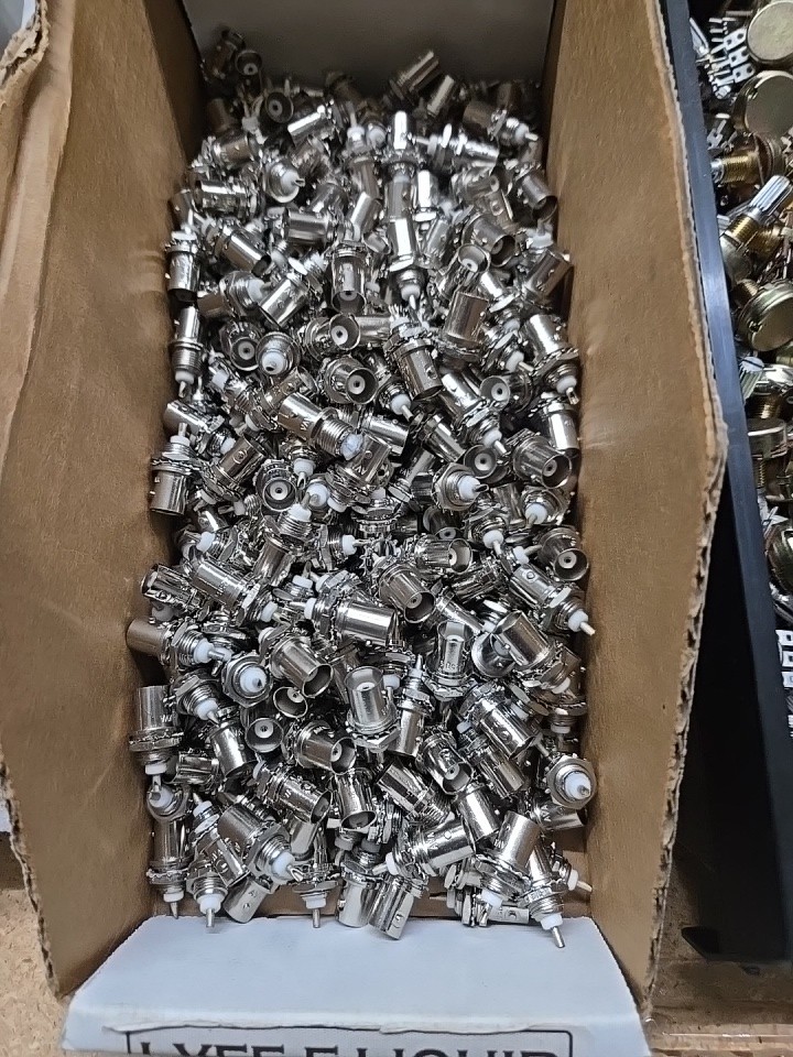 BNC Chassis Panel Mount Socket Female Jack Solder Type Connectors Adapter 6-Pack