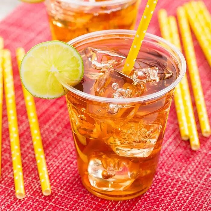 12 oz - 100 Sets Clear PET Plastic Cups With Flat Lids