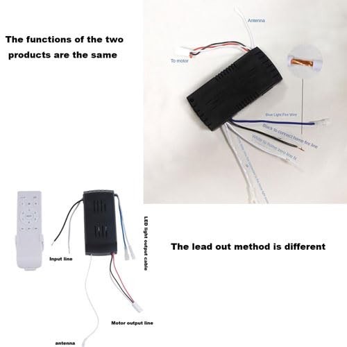 Ceiling Fan Remote Control Kit 6-Speed Timer Replacement for DC Fan Light