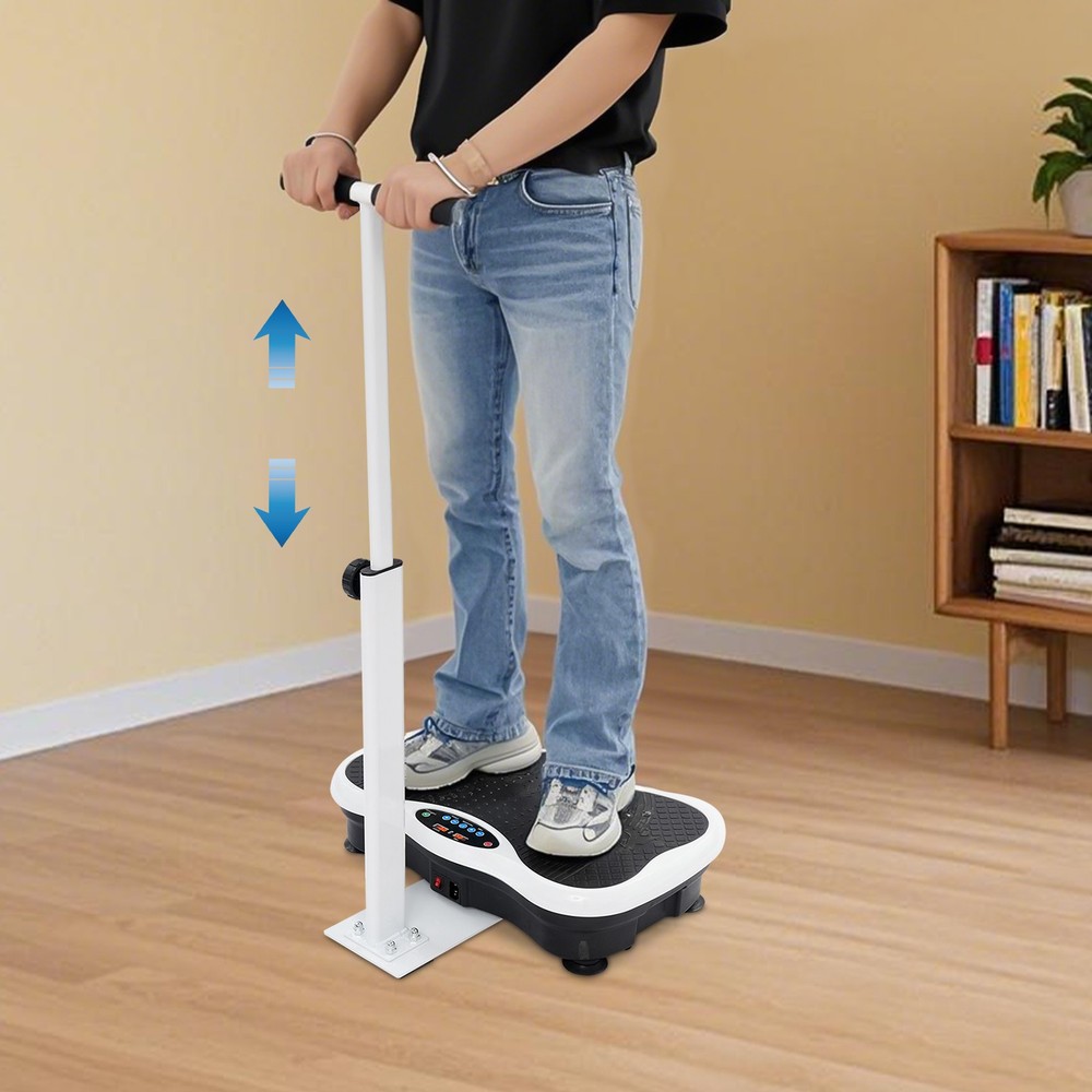 Vibration Plate Exercise Machine with Adjustable Handle and Remote Control