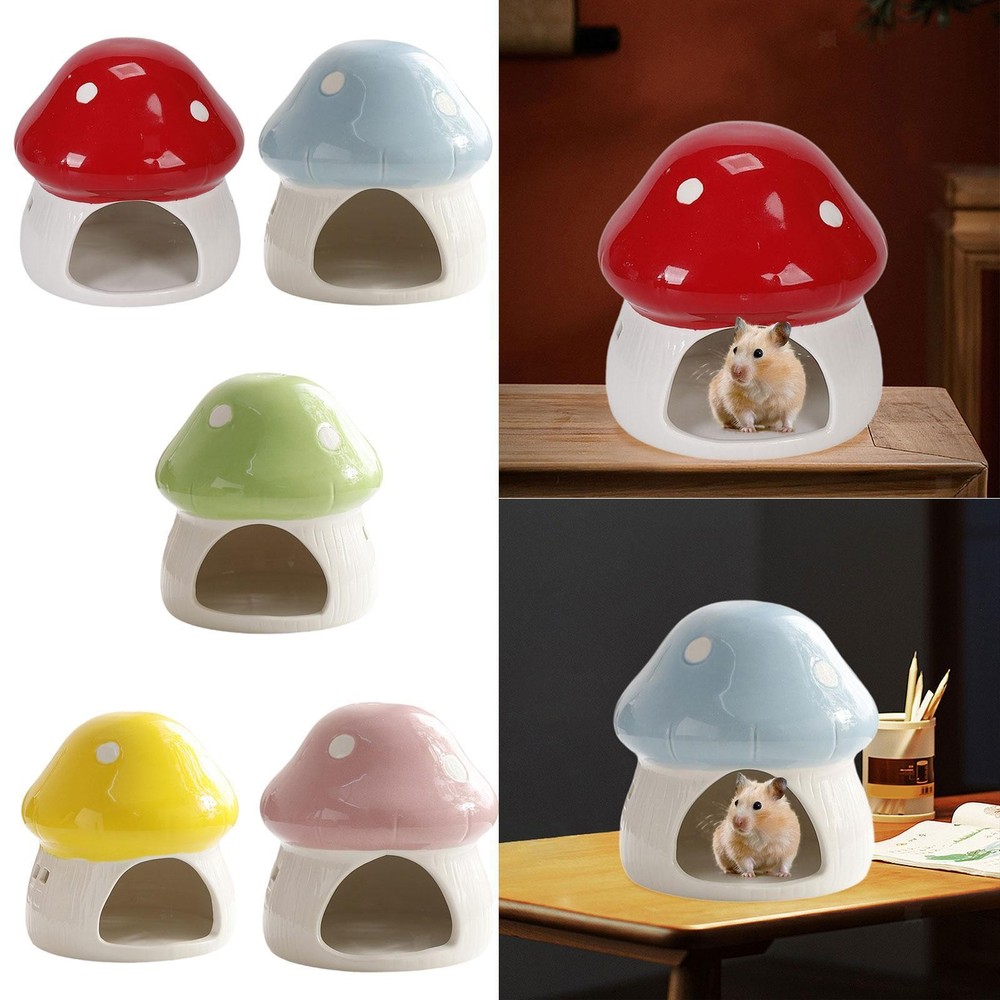 Ceramic Hamster House Cave, Cute Sturdy Small Animal Hideout, Multipurpose
