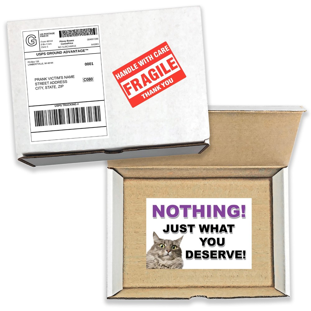 Nothing Just What You Deserve Prank Mail Sent Anonymously!