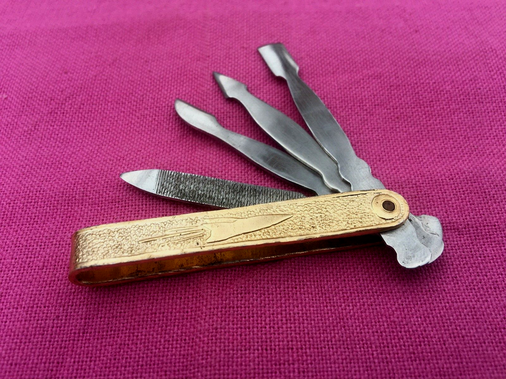 Vintage Manicure set Multitool 4 functions Space 1959 Rocket USSR