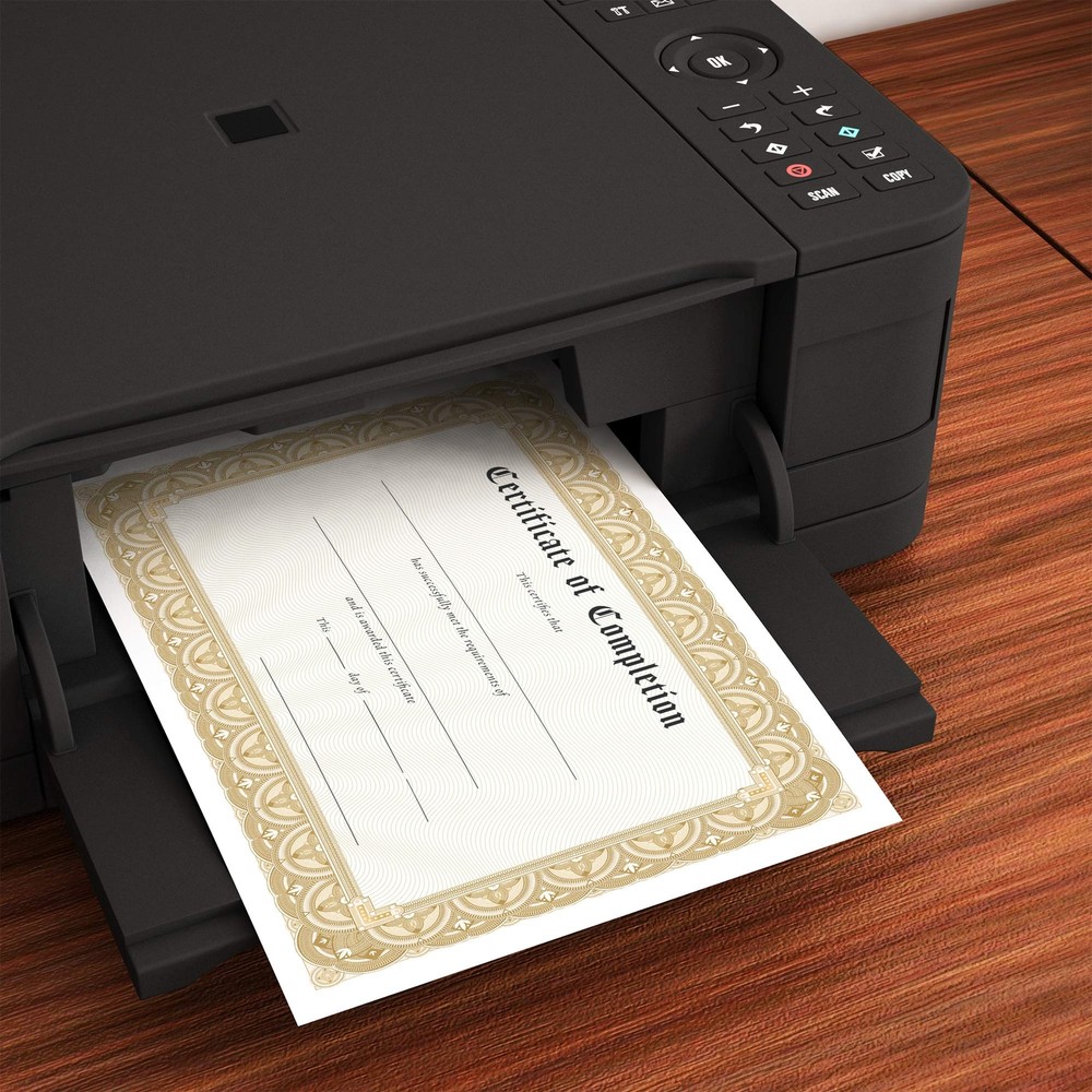 Heavyweight Thick Blank Certificate Paper - 100 Sheet Pack - 8.5" x 11" Plain...