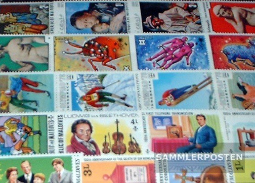Maldives 100 different special stamps