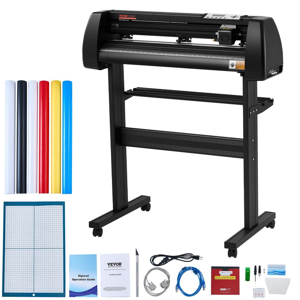 VEVOR 28"Vinyl Cutter Machine Vinyl Plotter LCD Display w/ Signmaster Software