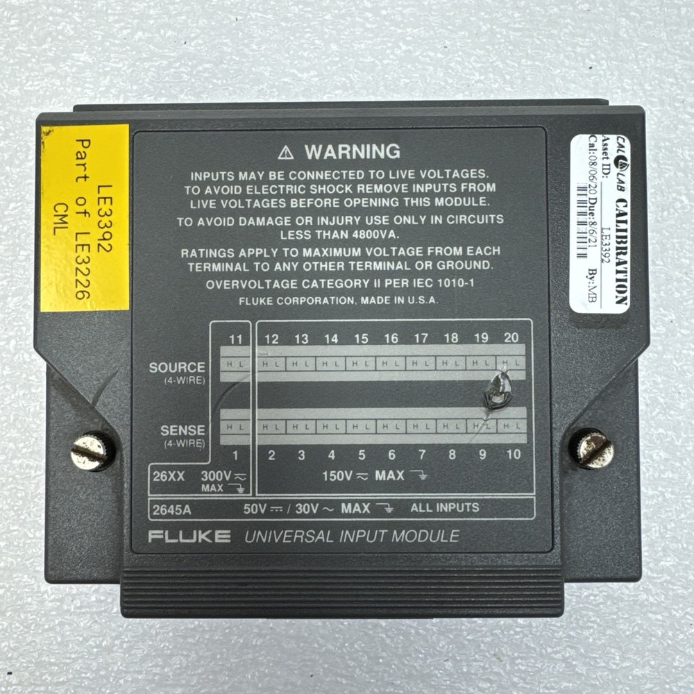 2645A Fluke Universal Input Module ***Used, Untested Extra Equipment