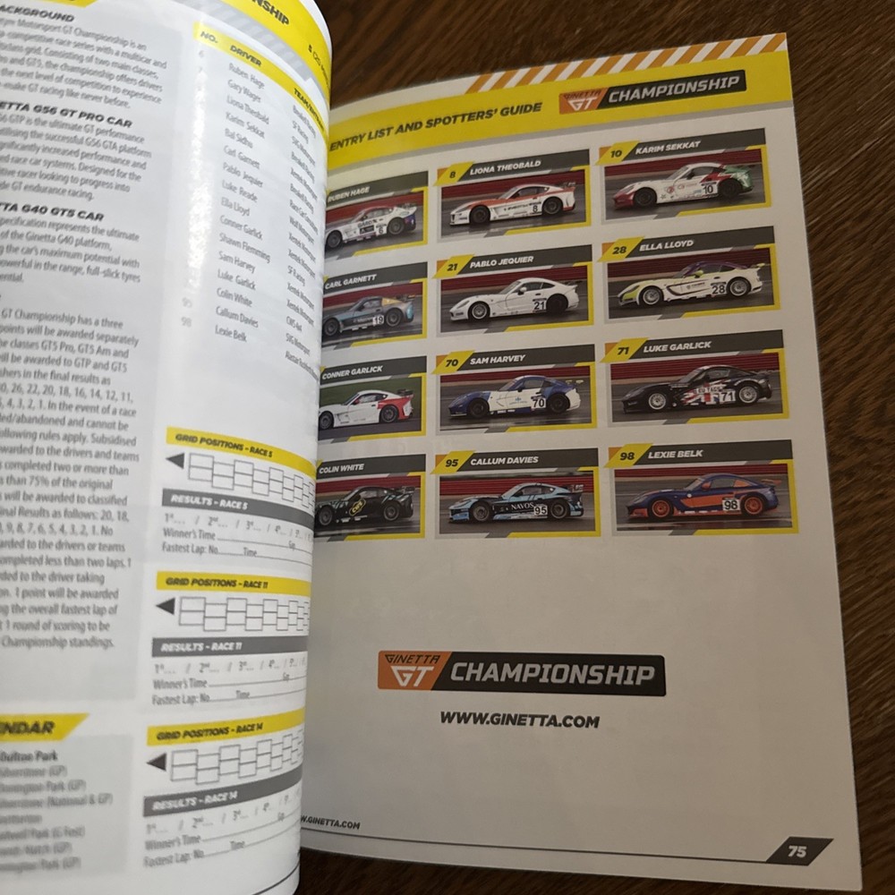 British GT Programme - April 2023 - Oulton Park - Pre owned