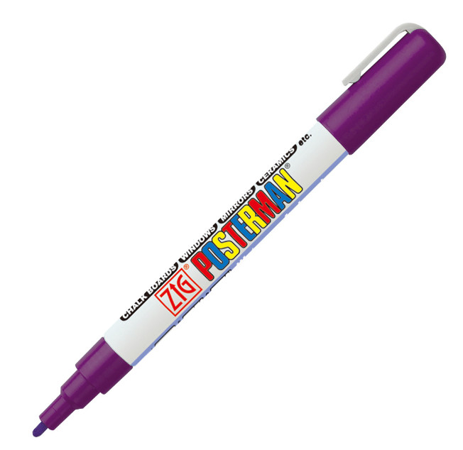 Violet Posterman Waterproof Pen - 1mm Fine Tip