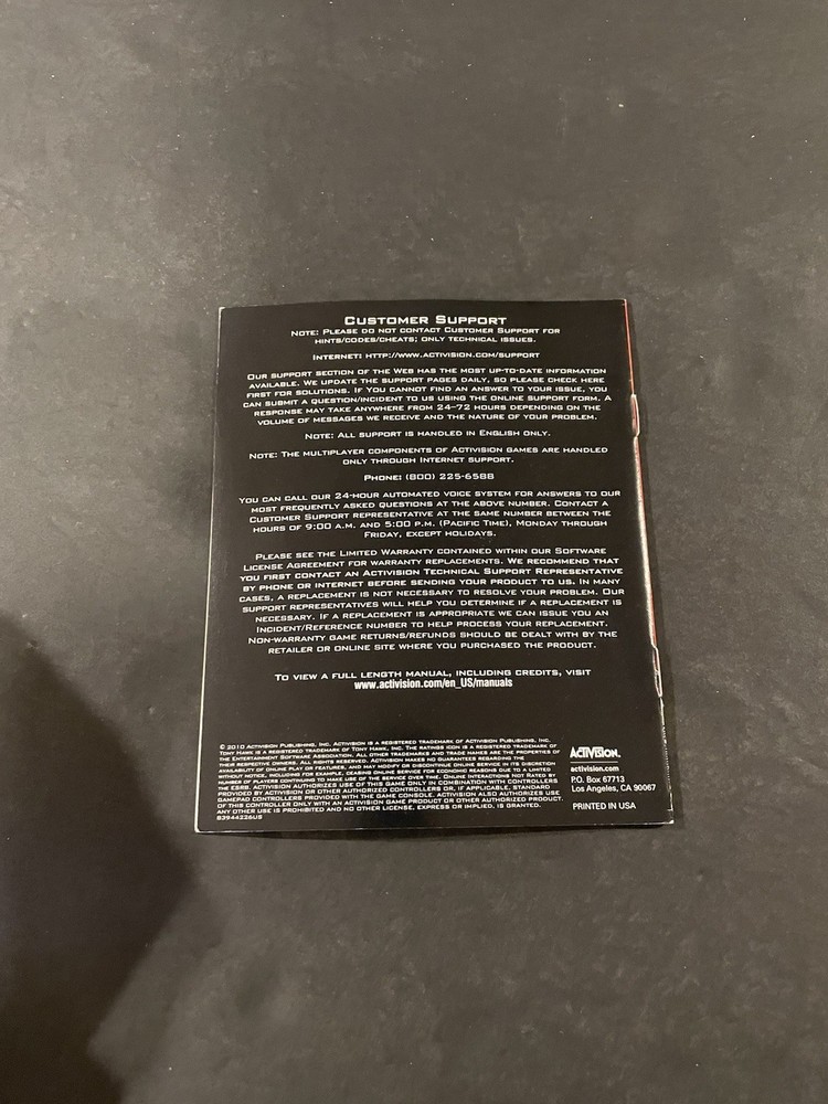 tony hawk shred ps3 Manual Only