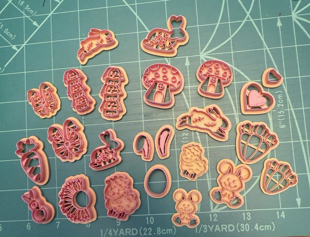 Easter Springtime 21 Piece Polymer Clay Cutter Set!