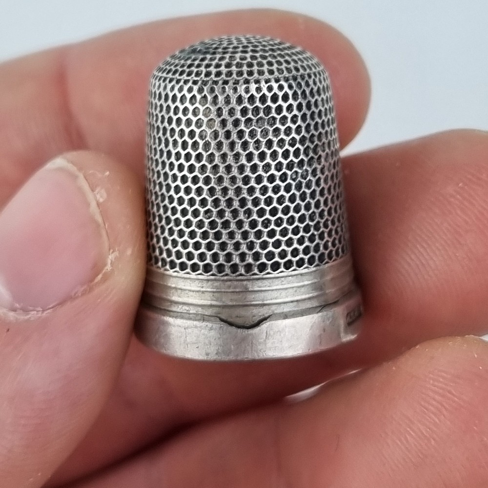 Antique Solid Silver Thimble Chester 1923 Henry Griffith & Son Ltd