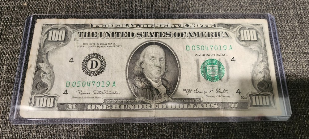 100 Dollar Series Bill 1969 C Note