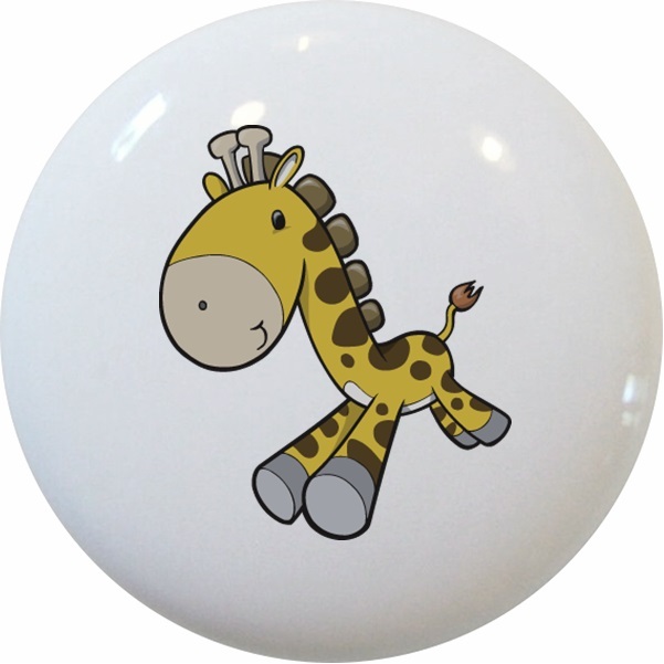 Baby GIRAFFE Running Cabinet DRAWER Pull KNOB Ceramic