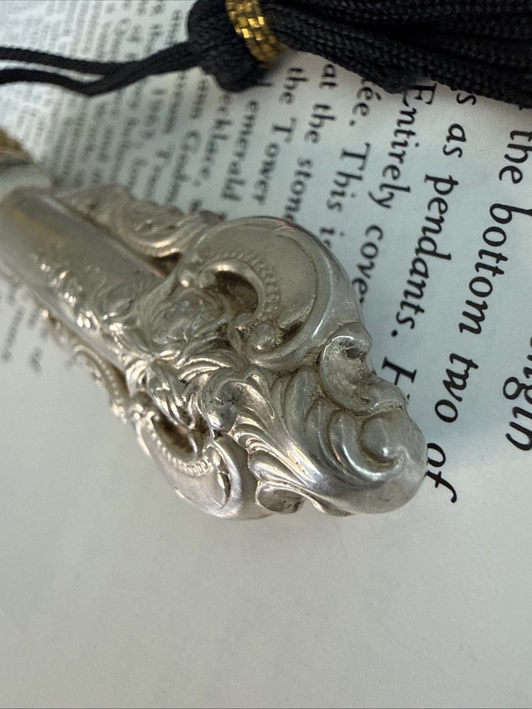 Art Noveau style Solid Sterling Silver Perfume Scent Bottle 3''