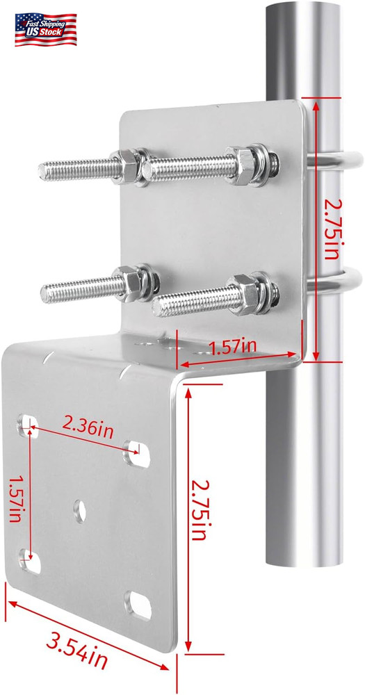 Pole Mounting Bracket, Antenna Mount Bracket, Heavy Duty Antenna Pole Mount, Out