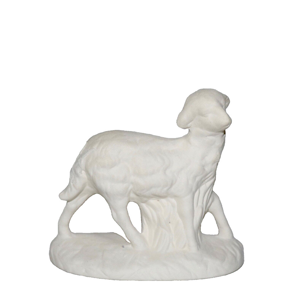 Ceramic Nativity 8” Set Accessory ~ Lamb Standing ~ Ready To Paint