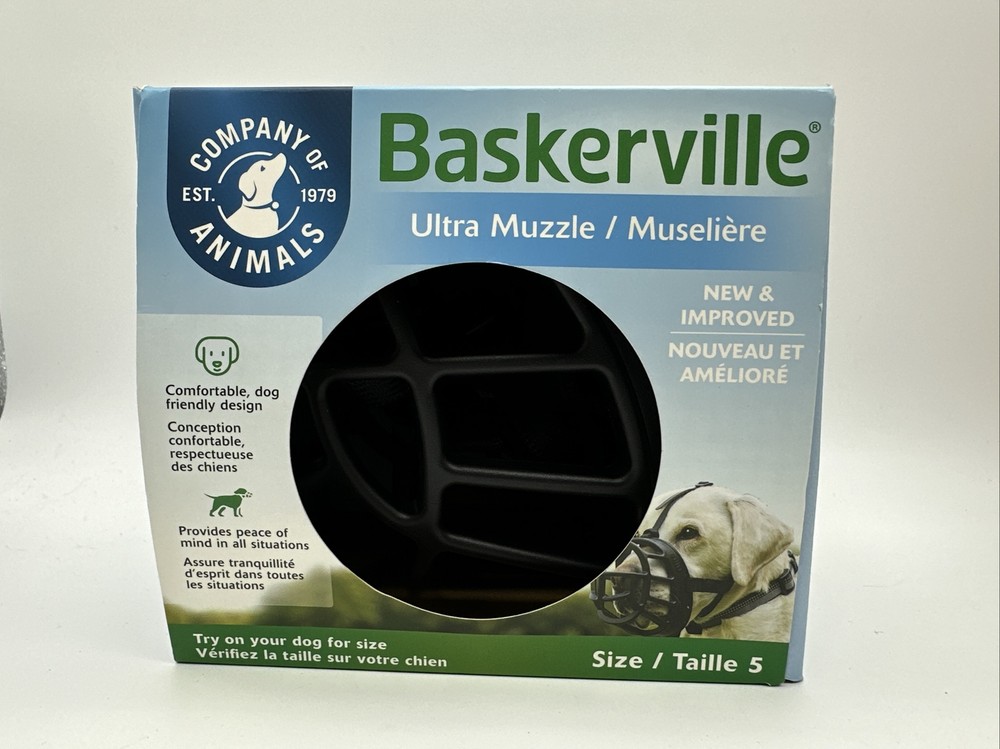 Baskerville Ultra Muzzle for Dogs, Size 5 - Black