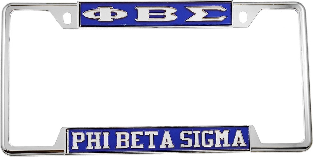 Phi Beta/Β Sigma Classic License Plate Frame [Decal Visible Frame - Blue...