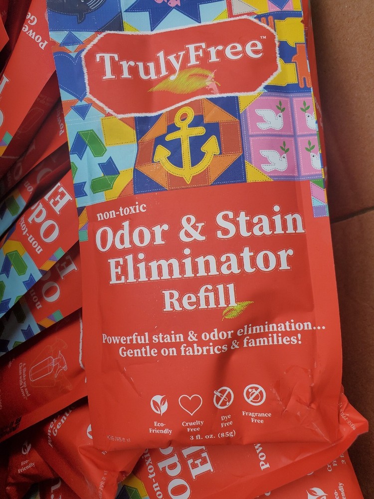 (10) Truly Free Odor & Stain Eliminator Refills Packets 10 packets