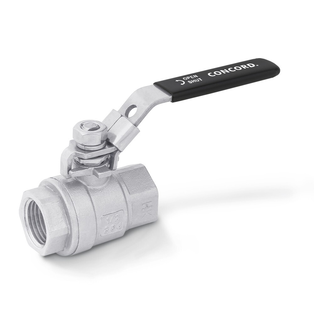 CONCORD 1/2" Female NPT Stainless Steel Ball Valve 304 Full Port Brew Gear