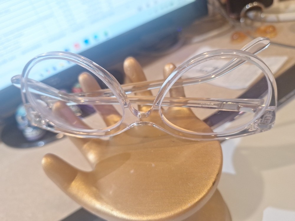 PAIR "The Zuri"Clear Rounded Medium Cat Eye 52-17-140 ONLY FRAMES