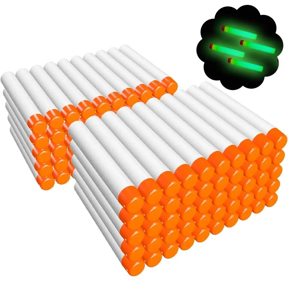 NERF Glow In The Dark Foam Balls 500 Pack Refill Phosphorescent Soft Blue