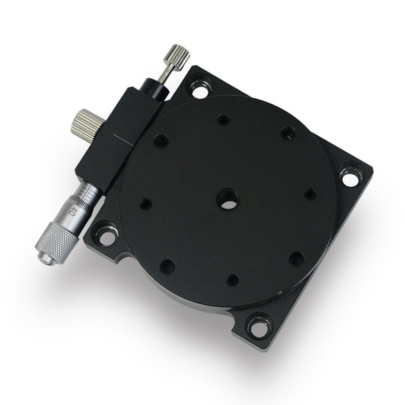 R Axis 60*60mm Manual Displacement Platform Micrometer Rotating Sliding Table