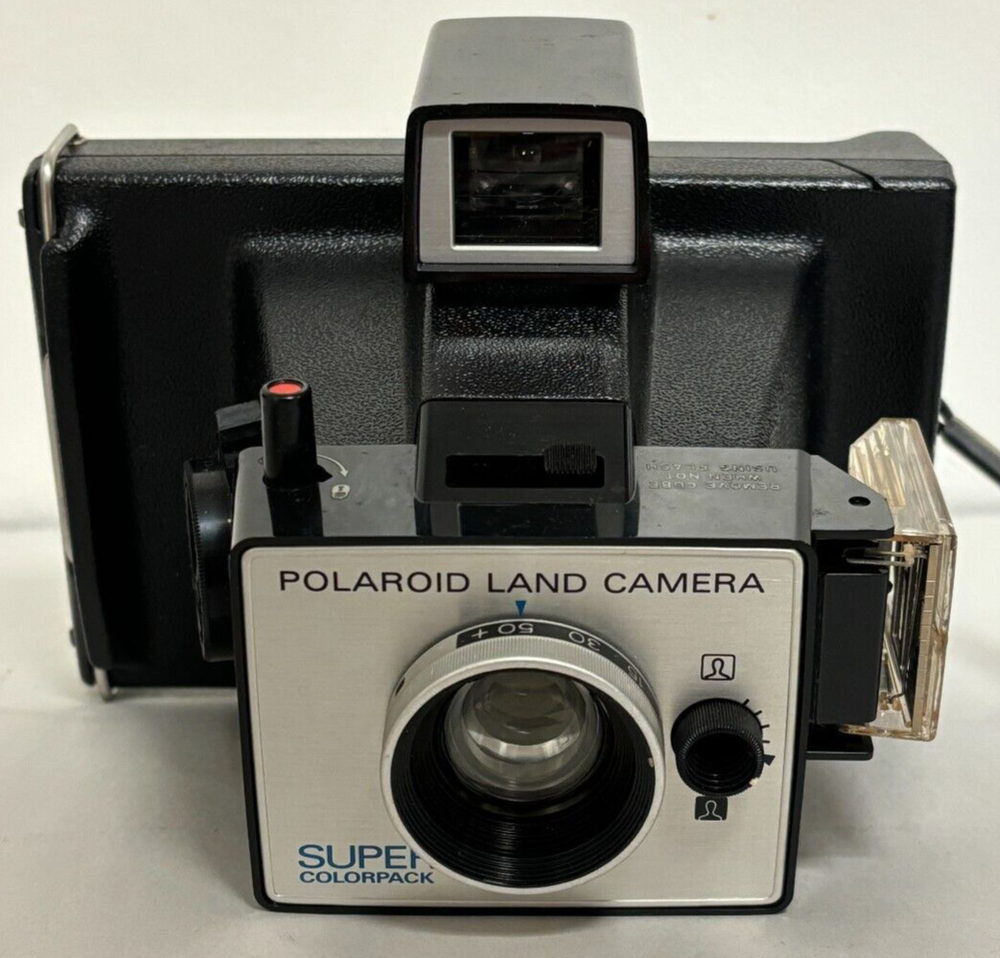 Polaroid Land Camera Super Colorpack - W/ Case, Documents, and Flashcubes