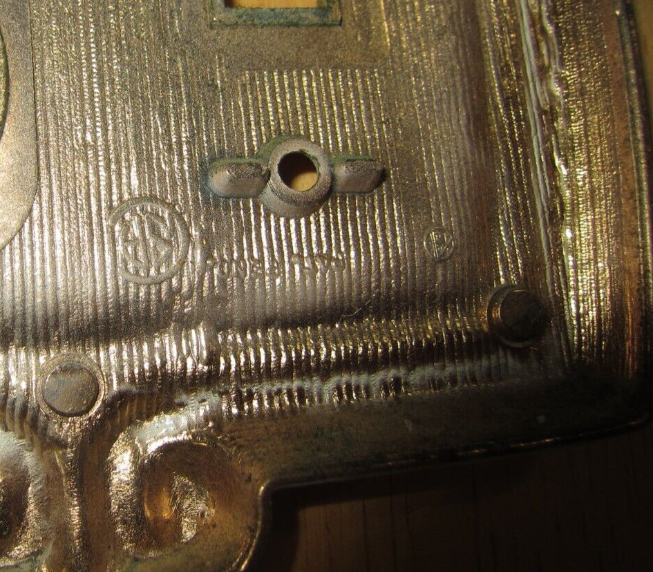 Vintage Socket Switch Plate Combo Metal SA