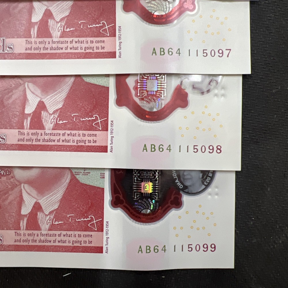 X4 Consecutive £50 Notes QEII UNCIRCULATED Sarah John #4