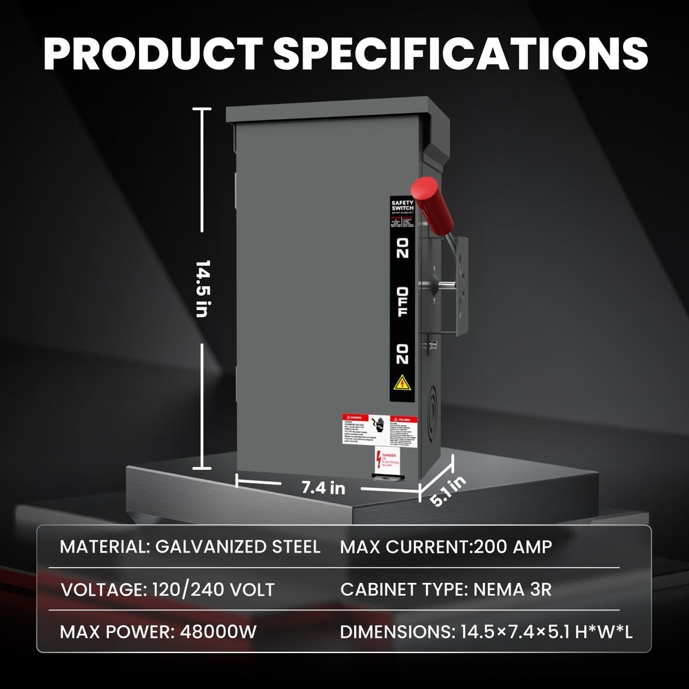 Weather-Resistant 200A Generator Transfer Switch: Secure Power Transition