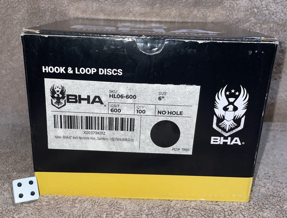 100 / 6" Inch 600 Grit No Hole Hook & Loop Sanding Discs