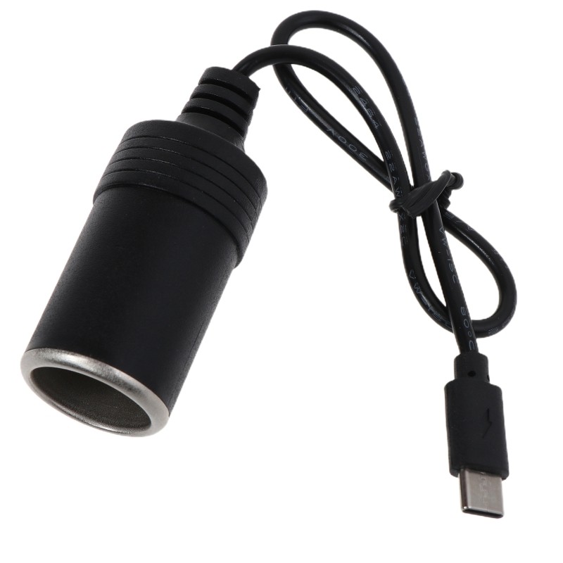 USB C PD to 12V 36W Car Socket Converter Cable for 12V Devices