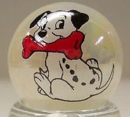 101 Dalmations 1" Glass Logo Marble