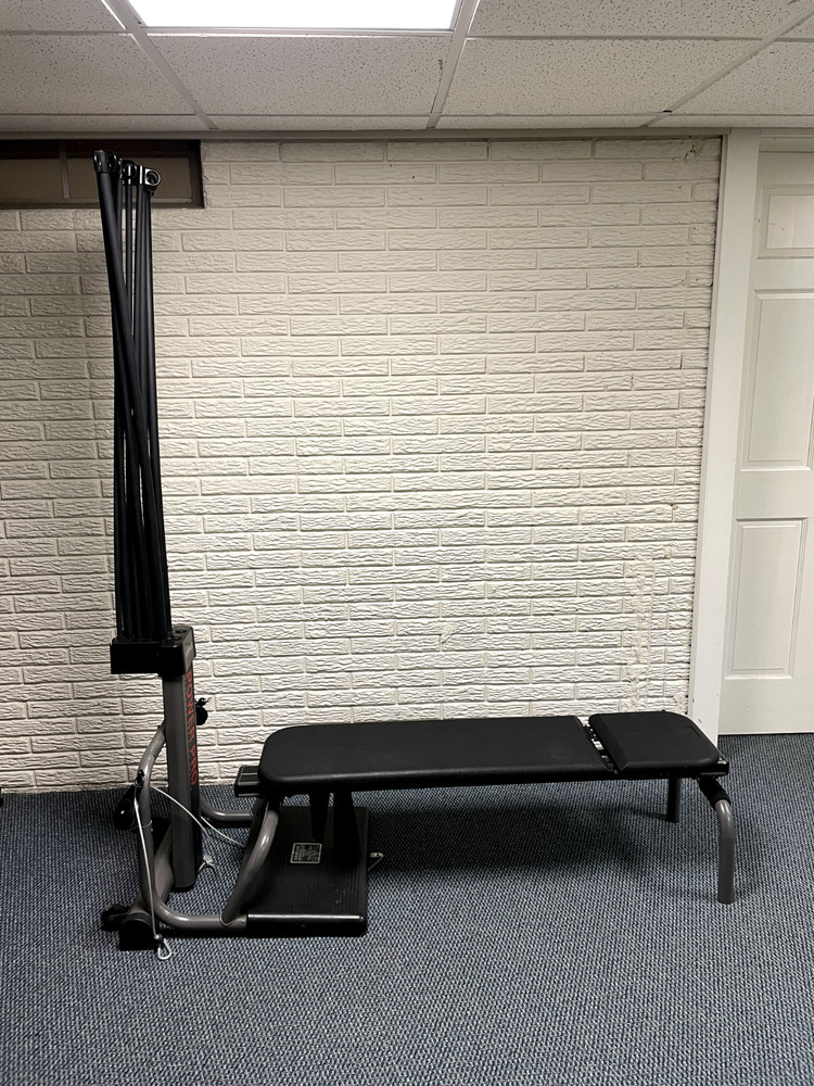 Bowflex home gym system with leg workout extension