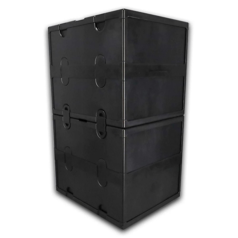 4 BCW 6 Drawer Card Catalog Black Boxes Stackable Acid Free w/ Clear Partitions