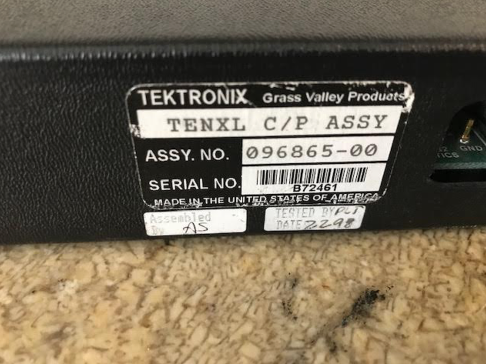 Grass Valley Group Ten X L Serial Control Panel- 09865-00