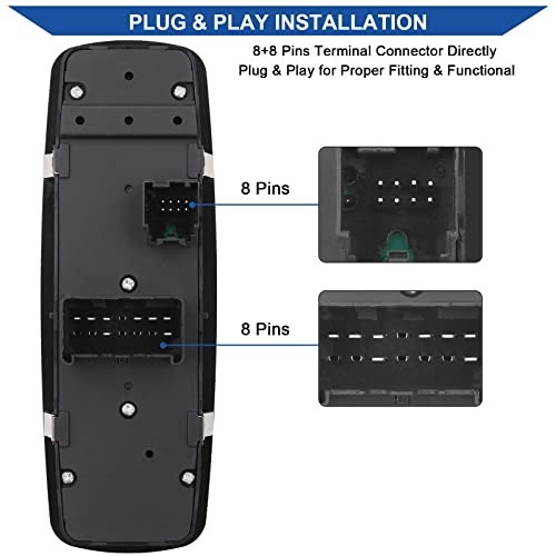 Master Window Switch Power Control Driver Side Compatible with 2012-2015 Ram